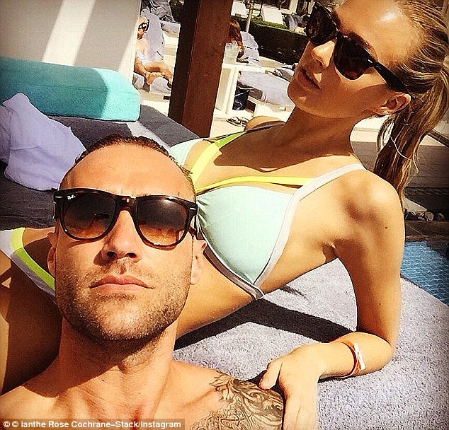 Good times: The reformed playboy and the stunning lingerie model had been pictured looking more loved-up than ever during a romantic break in April but Calum confirmed their split ten days ago