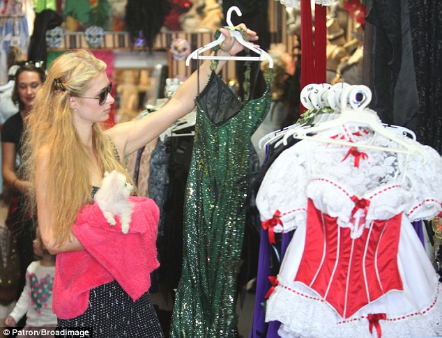 Too conservative?:  The niece of Kyle Richards also looked at this green gown, but it seemed to have too much cloth on it