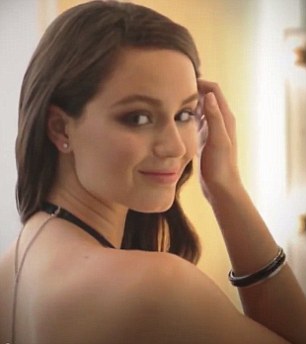 Model behaviour: Olivia gives the camera her signature smile, her pout painted a luscious pink while her mesmerising eyes are accentuated with a smoky eye shadow