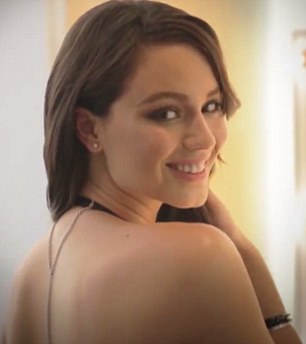 Model behaviour: Olivia gives the camera her signature smile, her pout painted a luscious pink while her mesmerising eyes are accentuated with a smoky eye shadow