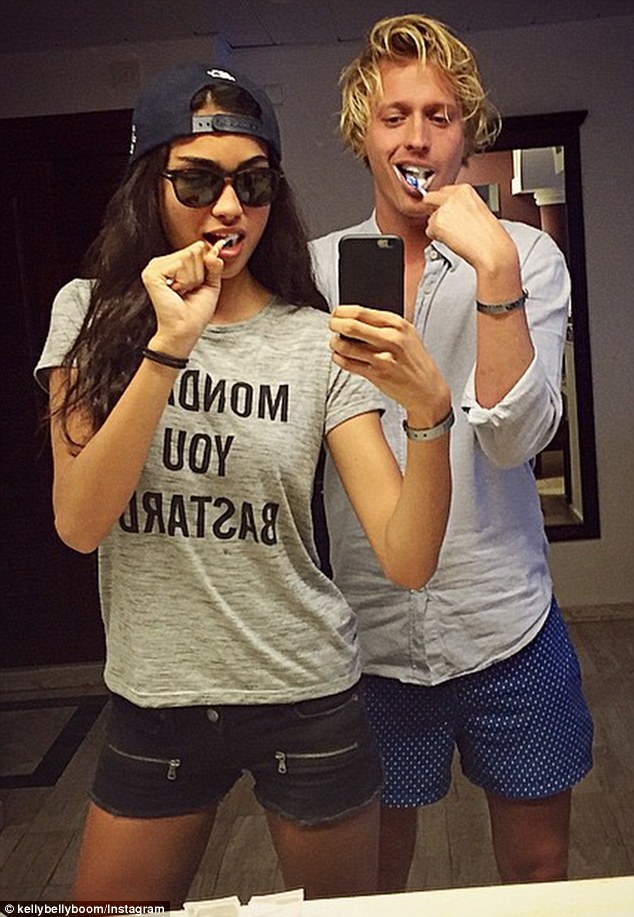 Vacay with her bae! Kelly looks to be enjoying her loved up getway with her beau Johannes