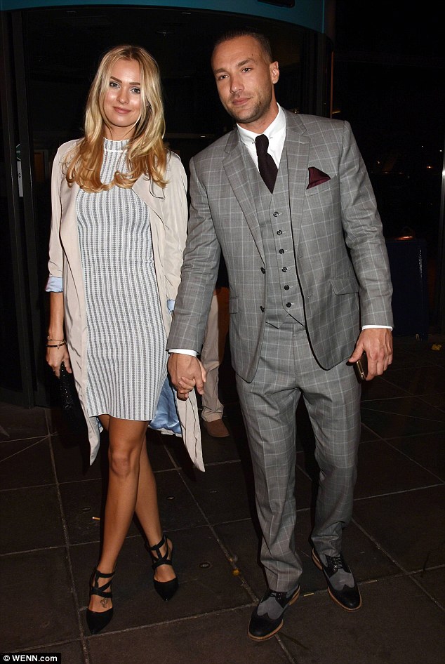 Handsome pair: Calum, 34, and the 23-year-old beauty went public with their romance after his time in the Celebrity Big Brother house