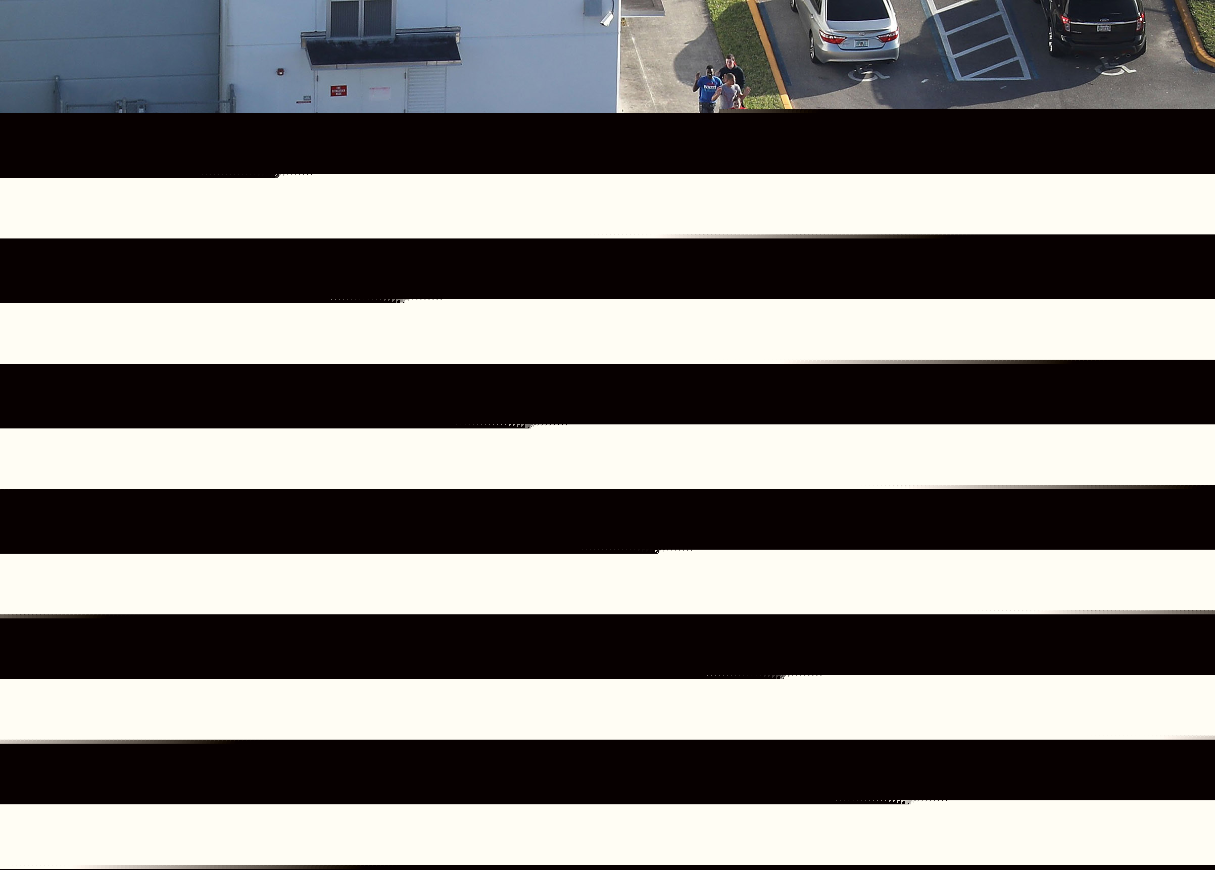 Students are evacuated from Marjory Stoneman Douglas High School in Parkland, Fla., on Feb. 14, after a shooting left at least 17 people dead.