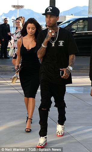 Tyga  Demi Rose are seen out shopping in Cannes at Saint Laurent
