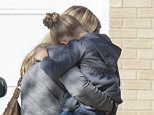 A Sandy family returns home with their daughter after the girl's father rescued her from a man who tried to kidnap her on Friday, Nov. 7, 2014, in Sandy, Utah. The Utah dad foiled an attempt to kidnap his young daughter from her bed early Friday after confronting a man carrying her across the lawn. (AP Photo/The Salt Lake Tribune, Rick Egan)  DESERET NEWS OUT; LOCAL TELEVISION OUT; MAGS OUT