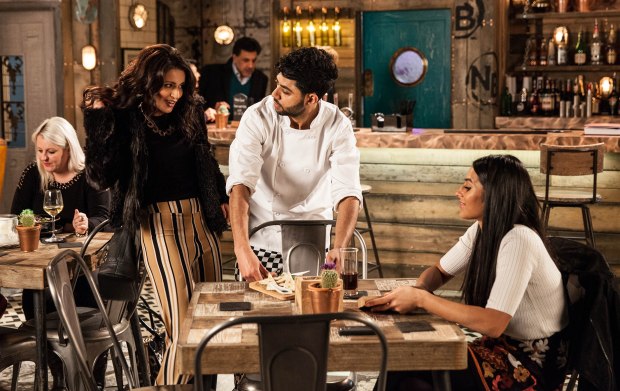 FROM ITV STRICT EMBARGO - No Use Before Tuesday 9 February 2016 Coronation Street - Ep 8842 Friday 19 February 2015 - 1st Ep Alya Nazir [SAIR KHAN] meets up with her old uni friend Rana [BHAVNA LIMBACHIA] in the bistro, its clear Zeedan Nazir [QASIM AKHTAR] fancies her. Picture contact: david.crook@itv.com on 0161 952 6214 Photographer - Joseph Scanlon This photograph is (C) ITV Plc and can only be reproduced for editorial purposes directly in connection with the programme or event mentioned above, or ITV plc. Once made available by ITV plc Picture Desk, this photograph can be reproduced once only up until the transmission [TX] date and no reproduction fee will be charged. Any subsequent usage may incur a fee. This photograph must not be manipulated [excluding basic cropping] in a manner which alters the visual appearance of the person photographed deemed detrimental or inappropriate by ITV plc Picture Desk. This photograph must not be syndicated to any other company, publication or website, or permanently archived, without the express written permission of ITV Plc Picture Desk. Full Terms and conditions are available on the website www.itvpictur