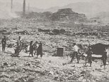 BNPS.co.uk (01202 558833)nPic: Bonhams/BNPSn***please use full byline***nAnother Yamahata image that has been published.nPoignant unseen photographs of the aftermath of the atomic bombing of Nagasaki have come to light after they were discovered in an album of seized images.nThe blurry black and white images show the destruction caused when American forces unleashed their devasting 10,000lbs payload over the Japanese seaport, ending World War II.nThey were confiscated from a Japanese citizen in a desperate attempt by the Americans to cover up the annihilation of the city and an estimated 75,000 of its residents.nThe prints were put in a personal album of more than 250 pictures documenting life as a military policeman - and have remained there for the past 70 years.nThe photos have now been revealed to belong to a set taken by Yosuke Yamahata, the only Japanese photographer to document the aftermath of the Fat Man atomic bomb.nYamahata was sent to Nagasaki on the morning of th