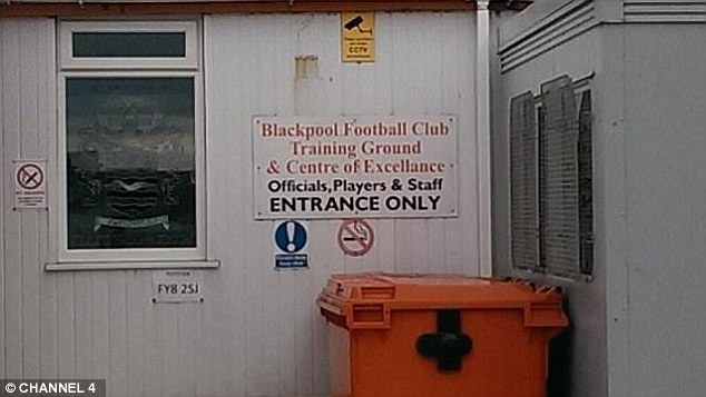 The badly-spelled sign still hanging at Blackpool's training ground sums up the lack of care at the club