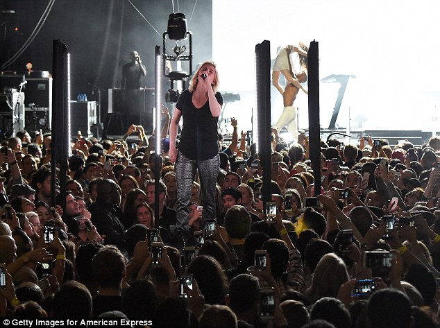 Crowd-pleaser: The fitness fan gave the small gathering a night to remember