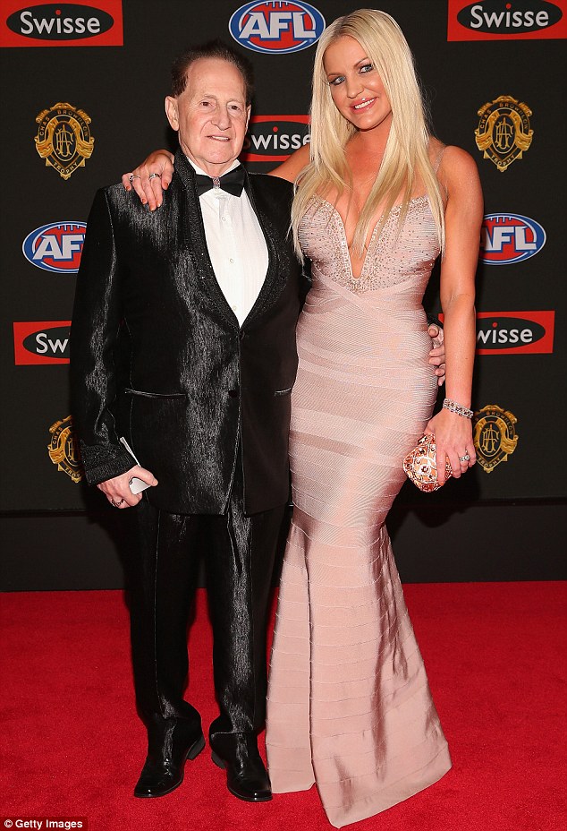 Waiting on the divorce: The model says they are only waiting on the divorce from Geoffrey's former wife Brynne Edelsten to come through for the couple to tie the knot